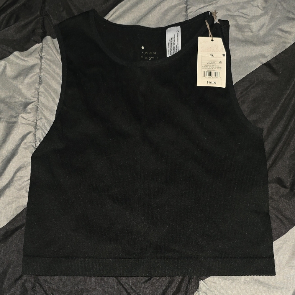 a new day Black Tank Top